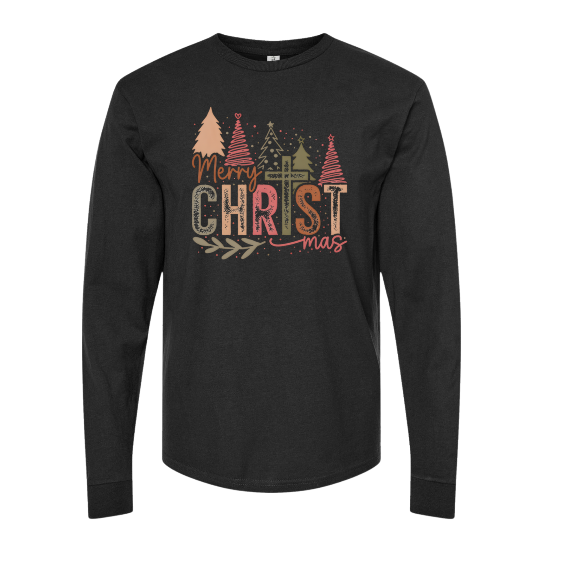 Merry CHRISTmas Long Sleeve Shirt | Christian Christmas Shirt | Faith Holiday Top | Cozy Winter Tee | Christ Centered Apparel